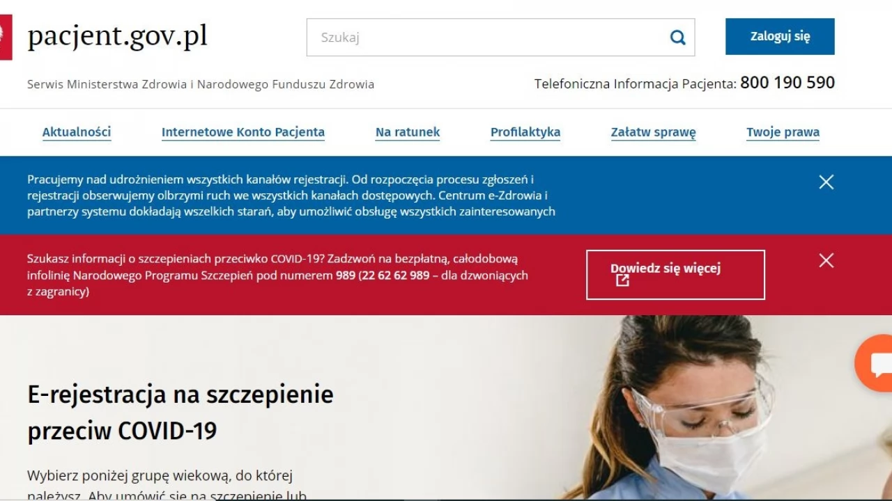 Ruszyły zapisy na szczepienia - "obserwujemy olbrzymi ruch na wszystkich kanałach dostępowych"