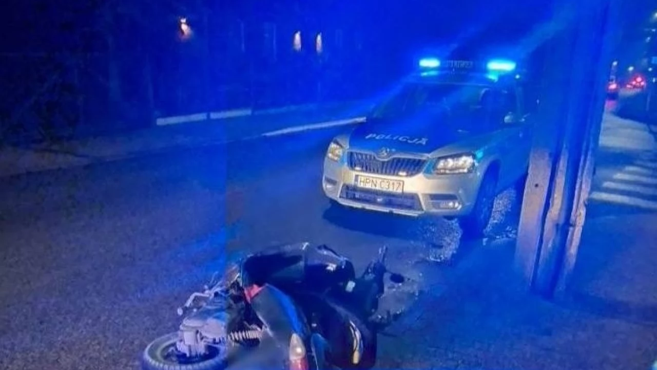 Sceny jak z filmu akcji w Pelplinie! Najpierw uciekał motorowerem, potem na piechotę