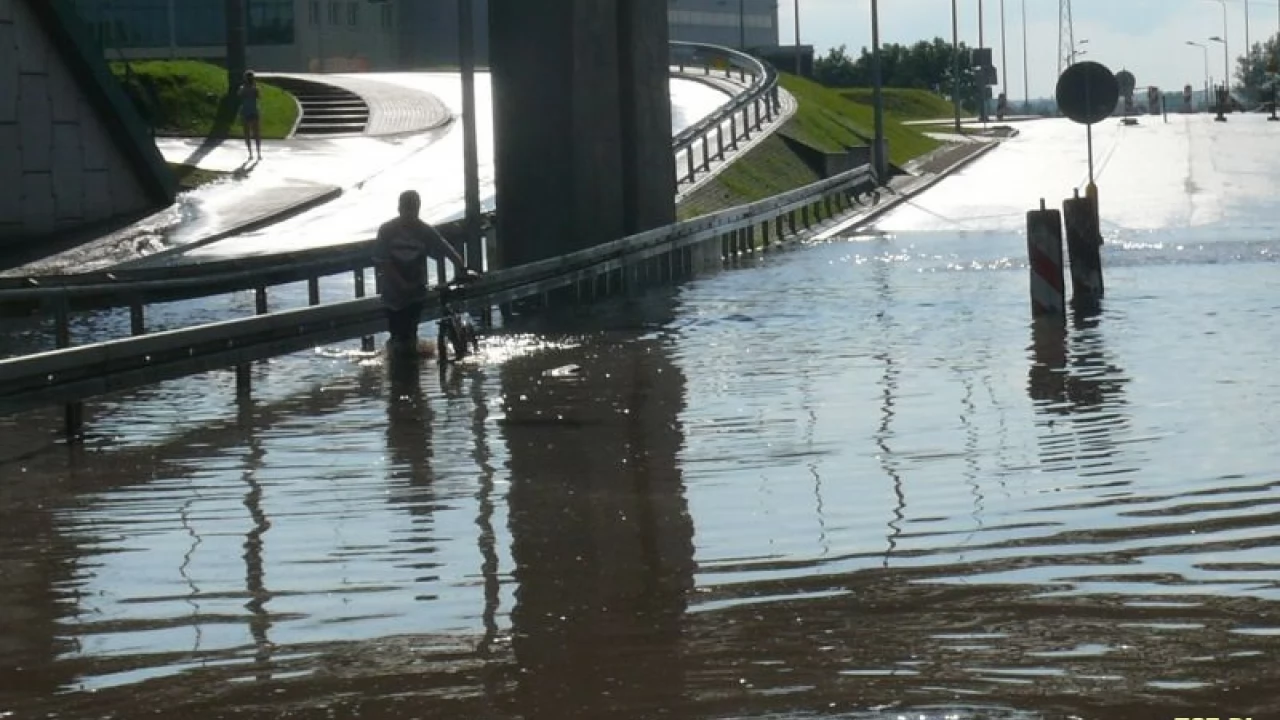 Silna ulewa przeszła nad Tczewem