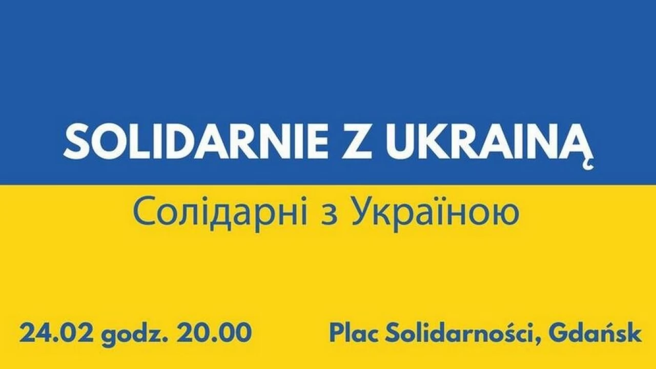 "Solidarnie z Ukrainą". Wieczorem manifestacja w Gdańsku
