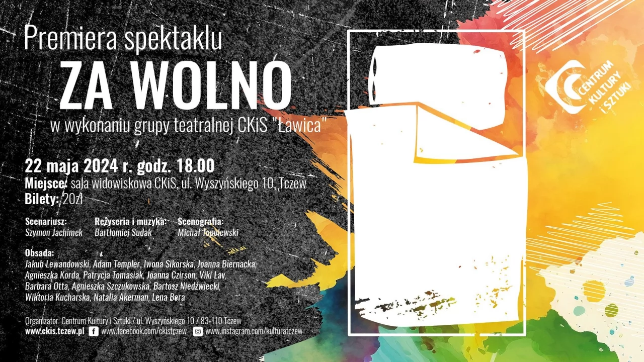 Spektakl "Za wolno" w wykonaniu Grupy Teatralnej CKiS "Ławica"