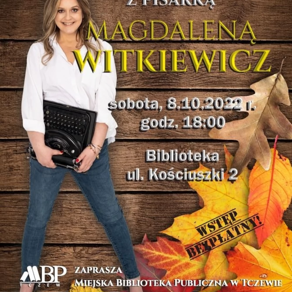 Spotkanie autorskie w bibliotece z Magdaleną Witkiewicz