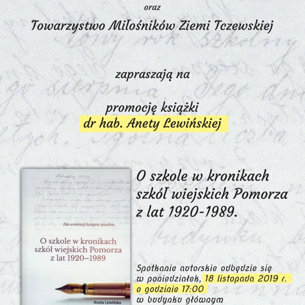 Spotkanie z dr hab. Anetą Lewińską w tczewskiej bibliotece