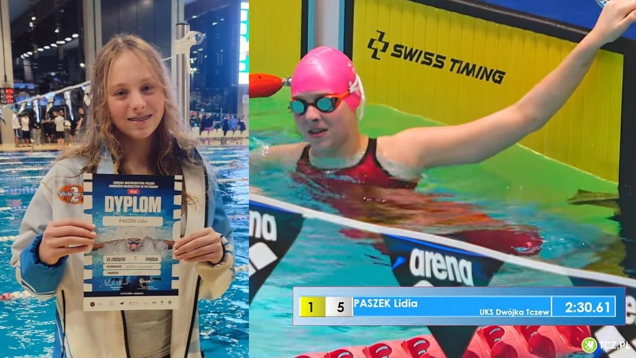 Starty Lidii Paszek w finałach Zimowych Mistrzostw Polski juniorów 15 letnich w pływaniu