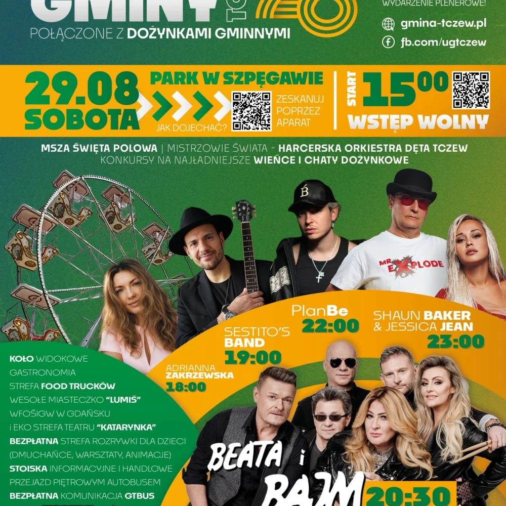 Święto Gminy Tczew - na scenie m. in. PlanBe, Bajm i Shaun Baker