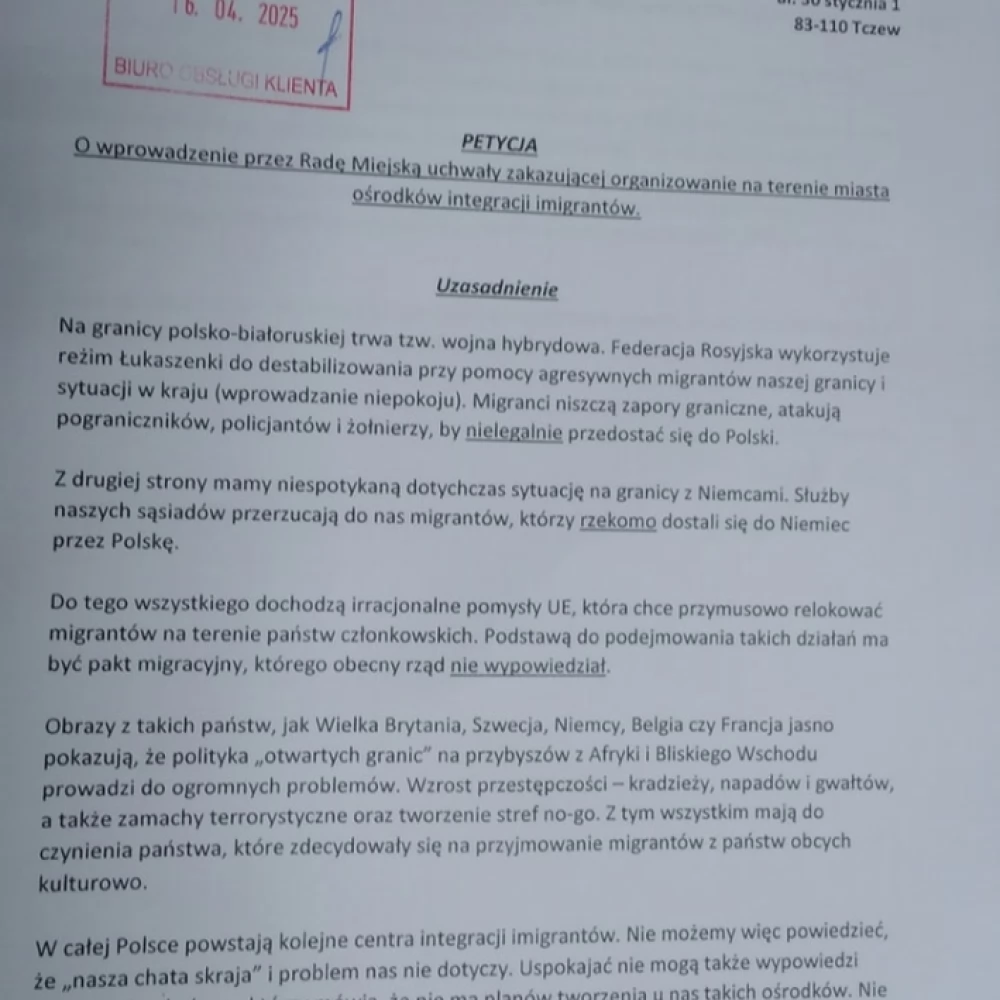 Temat imigracji żyje również w Tczewie