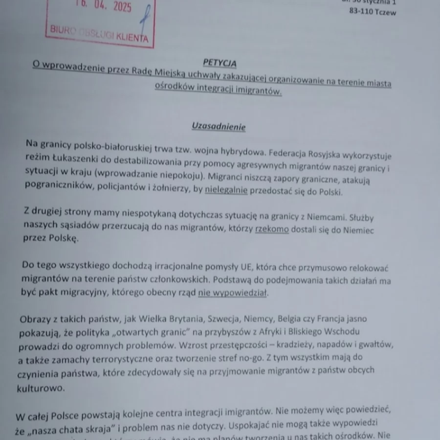 Temat imigracji żyje również w Tczewie