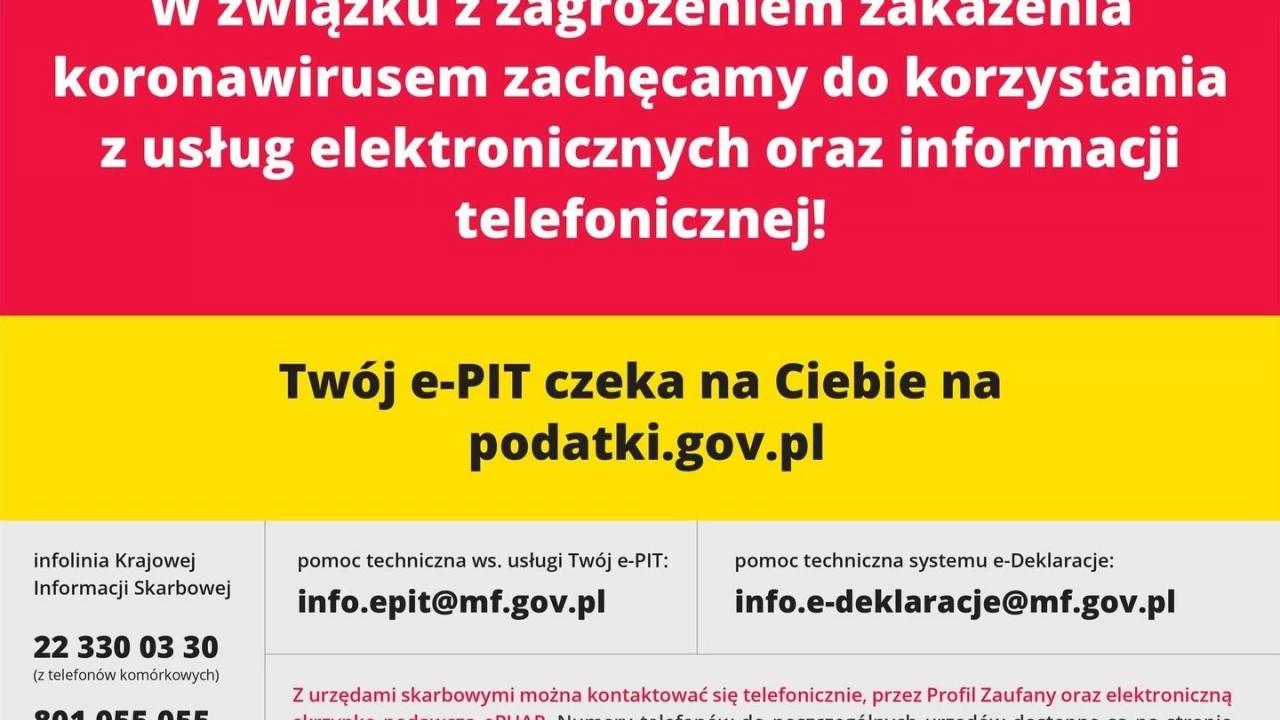 Urząd Skarbowy zachęca do korzystania z kontaktu telefonicznego