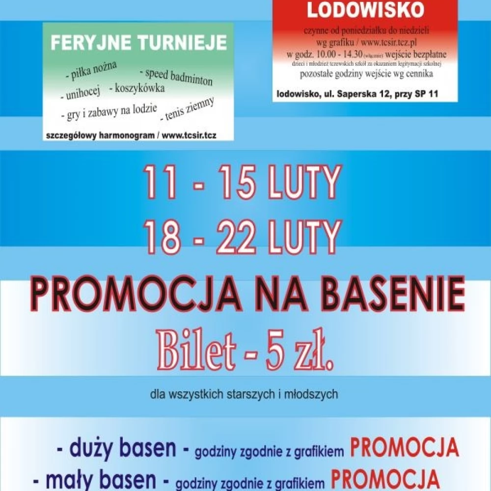W ferie basen za "piątaka"