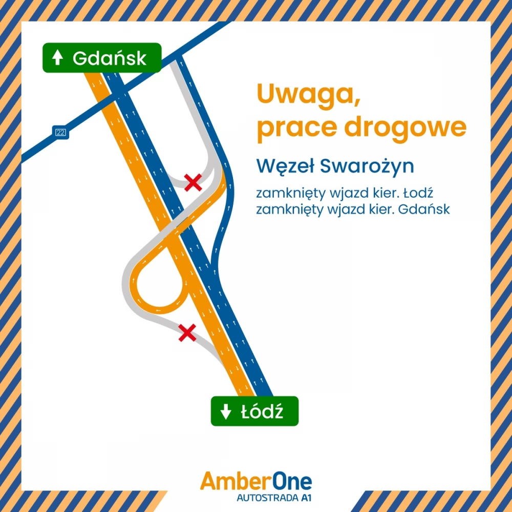 W poniedziałek (15.12) częściowe zamknięcie węzła Swarożyn