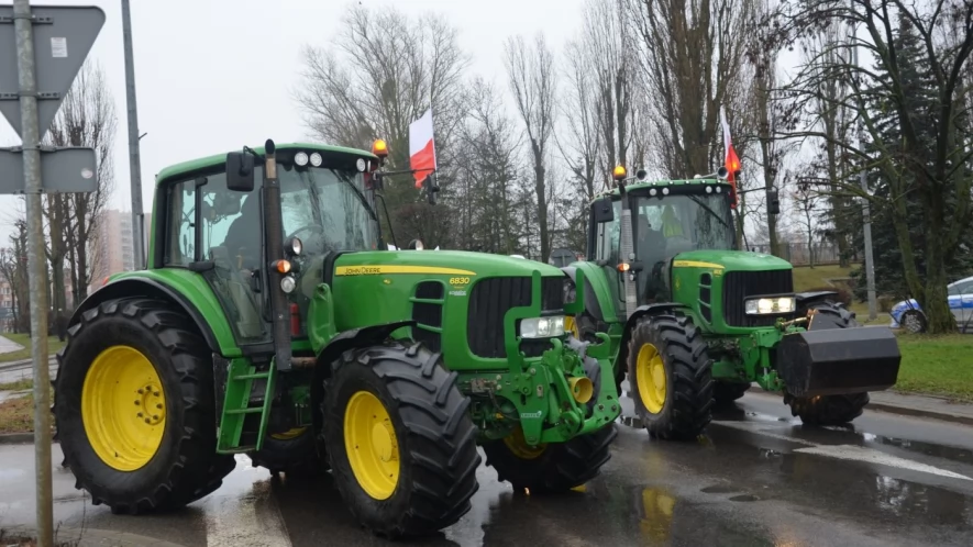 W Tczewie protestują rolnicy