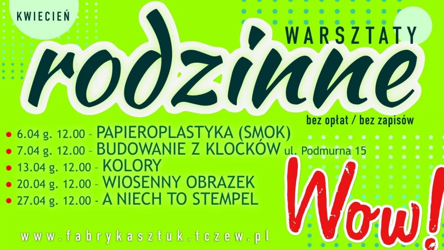 Warsztaty rodzinne w Fabryce Sztuk