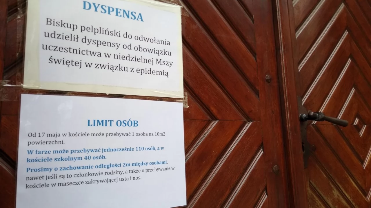 Większa liczba wiernych może przebywać w kościołach