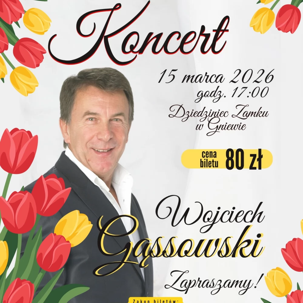 Wojciech Gąssowski w Gniewie: Legenda polskiej piosenki na Zamkowym Dziedzińcu