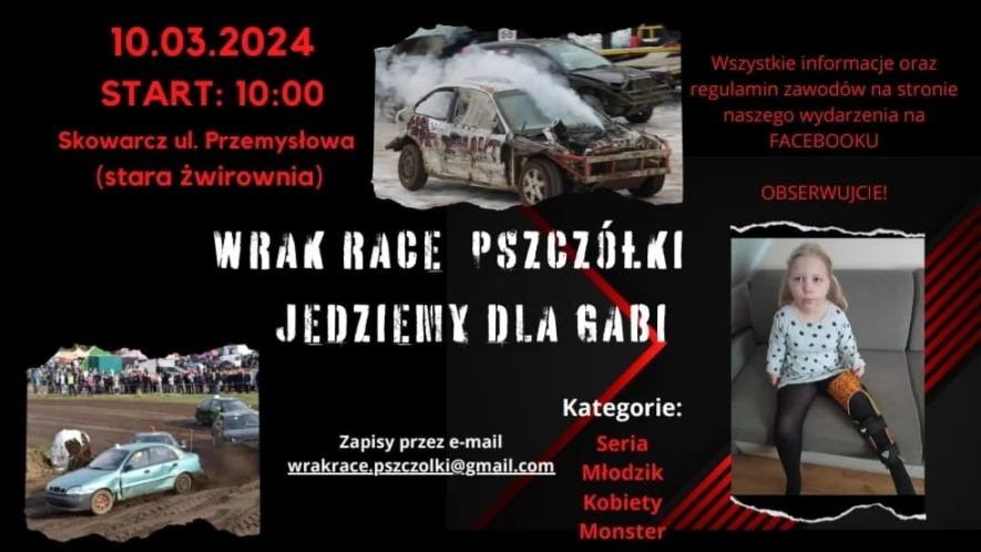 Wrak Race dla chorej Gabrysi