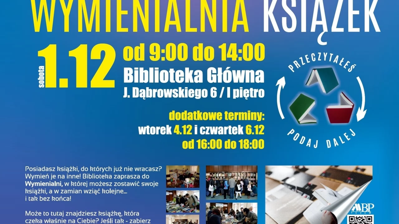 Wymienialnia książek. Przeczytałeś? Podaj dalej!