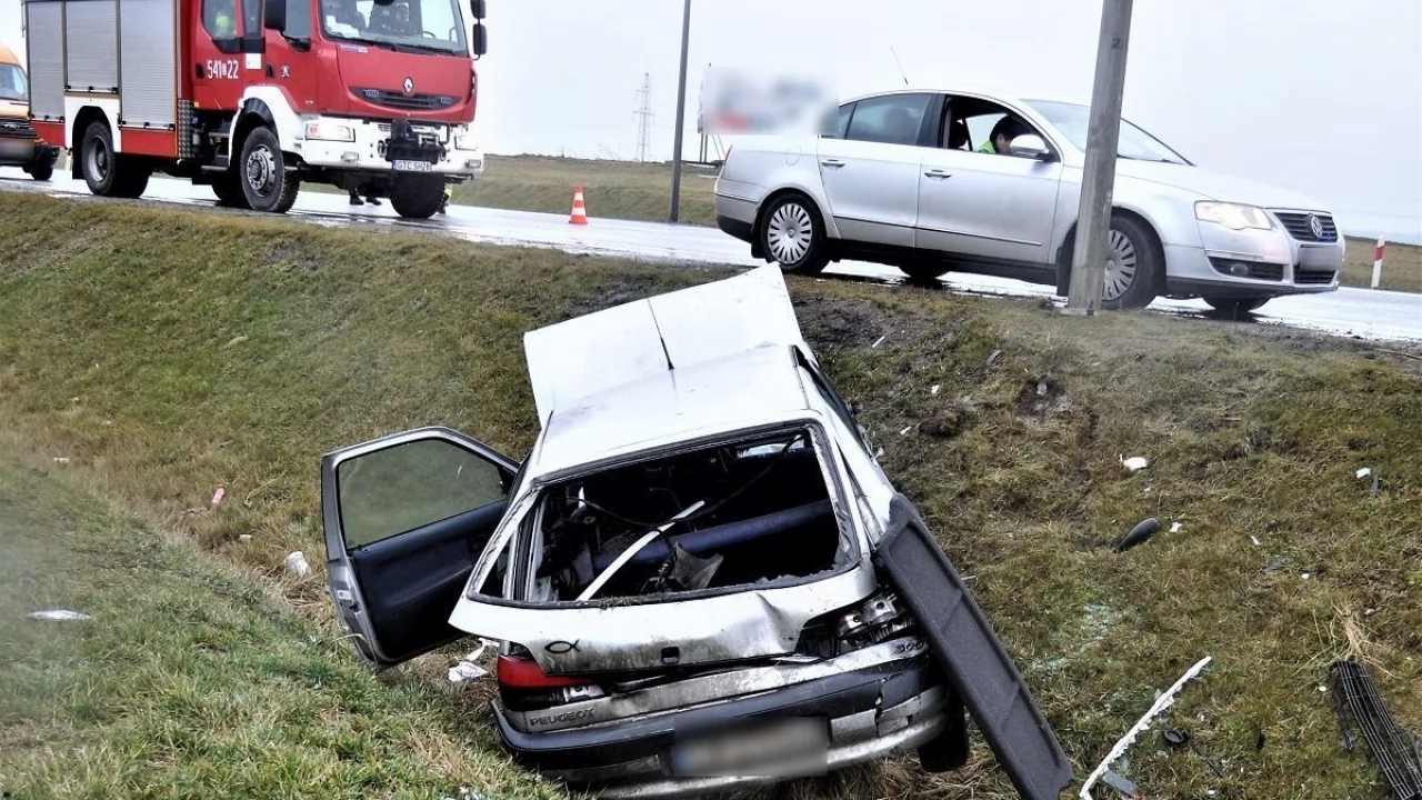 Wypadek drogowy - jeden z kierowców nietrzeźwy