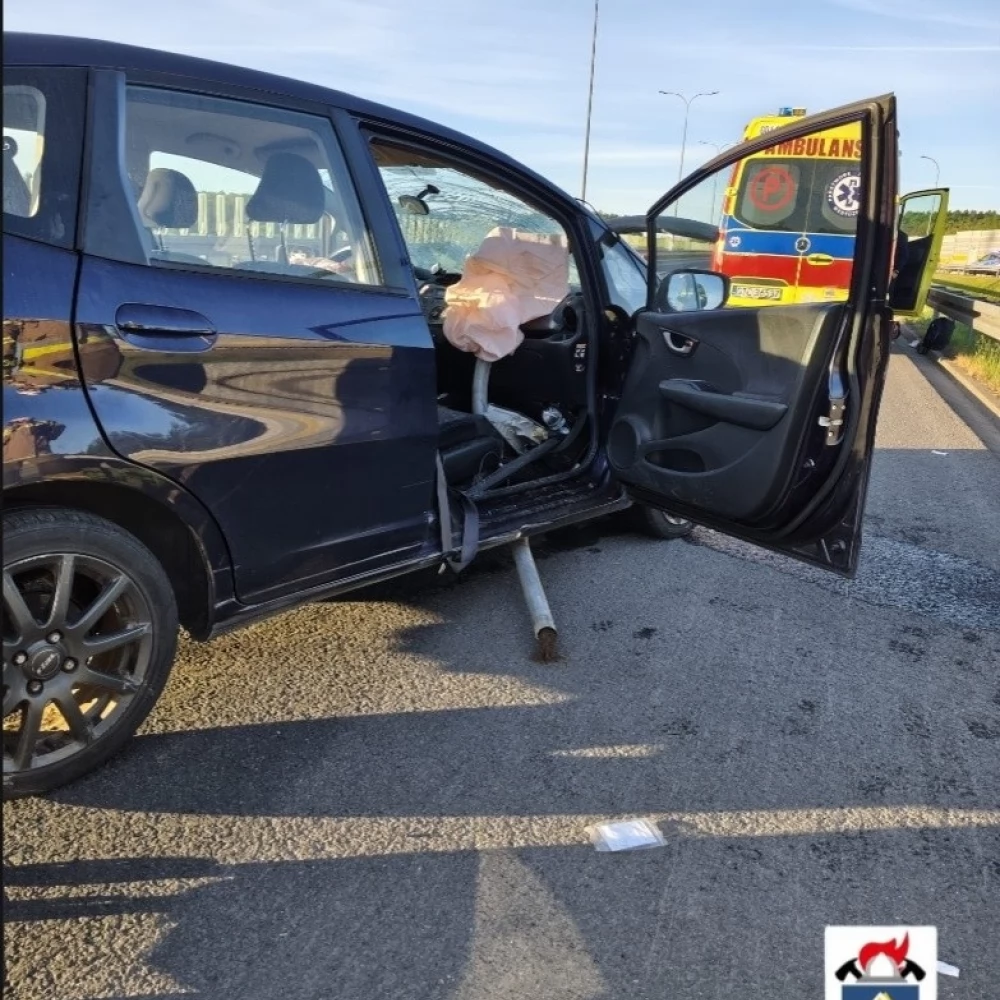 Wypadek na A1. Jedna osoba ranna