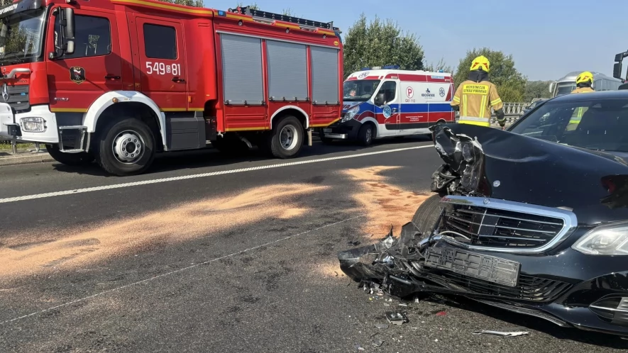 Wypadek na A1 w okolicy Zwierzynka