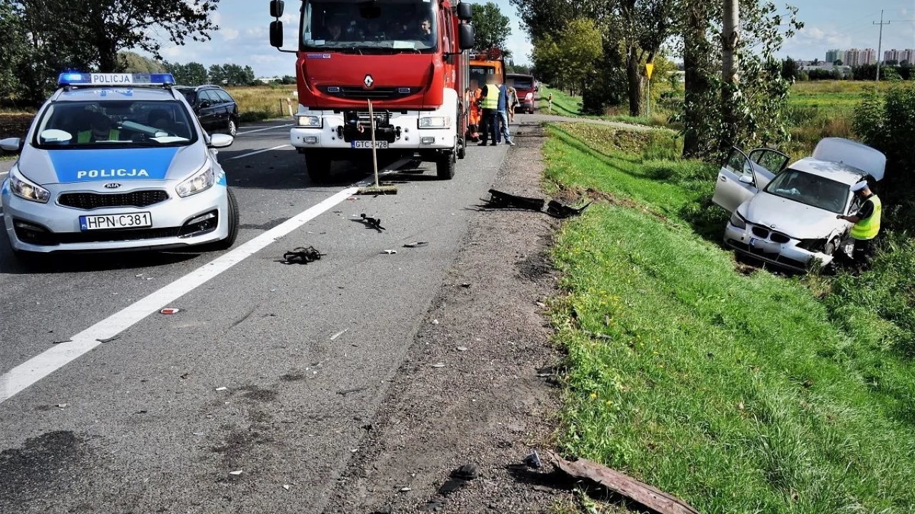 Wypadek pod Tczewem. Kierowca nietrzeźwy i bez uprawnień