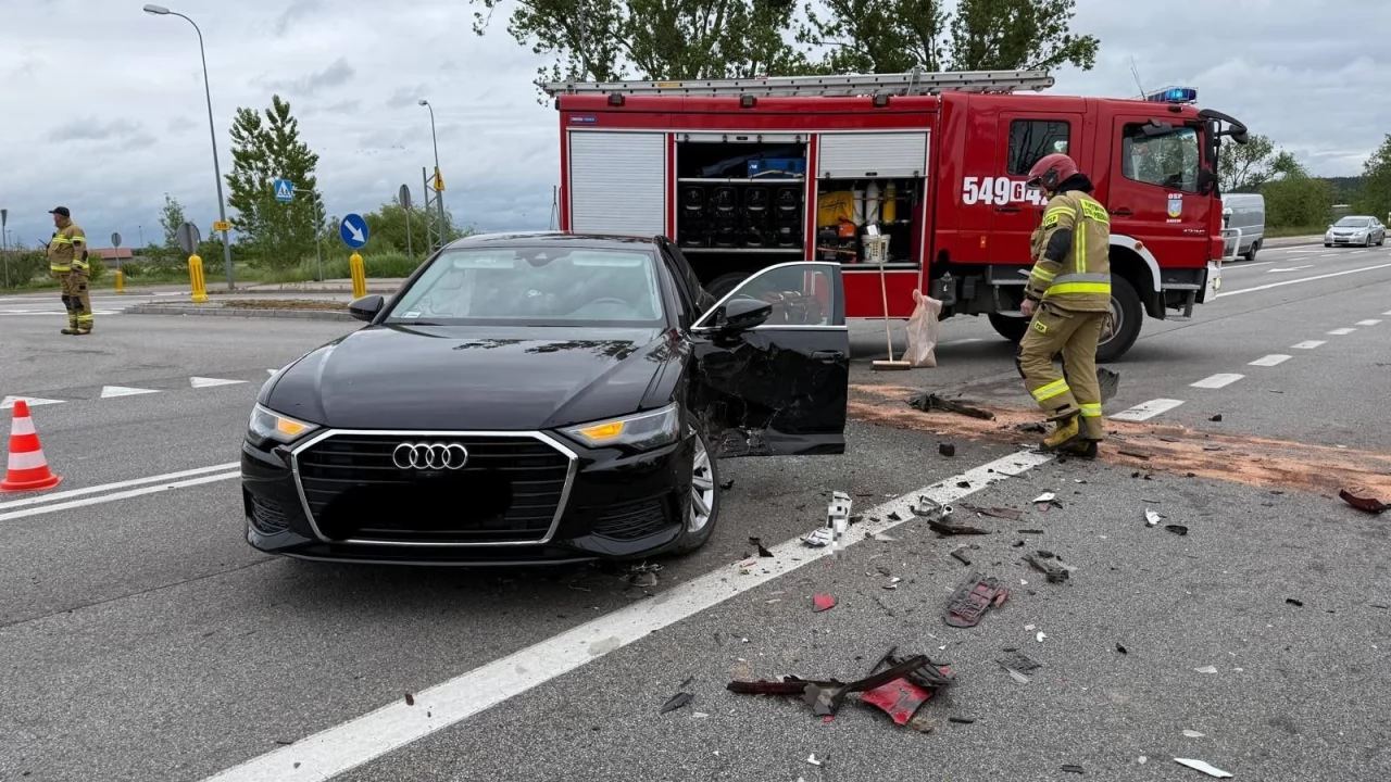 Wypadek w Gniewie - dwie osoby poszkodowane