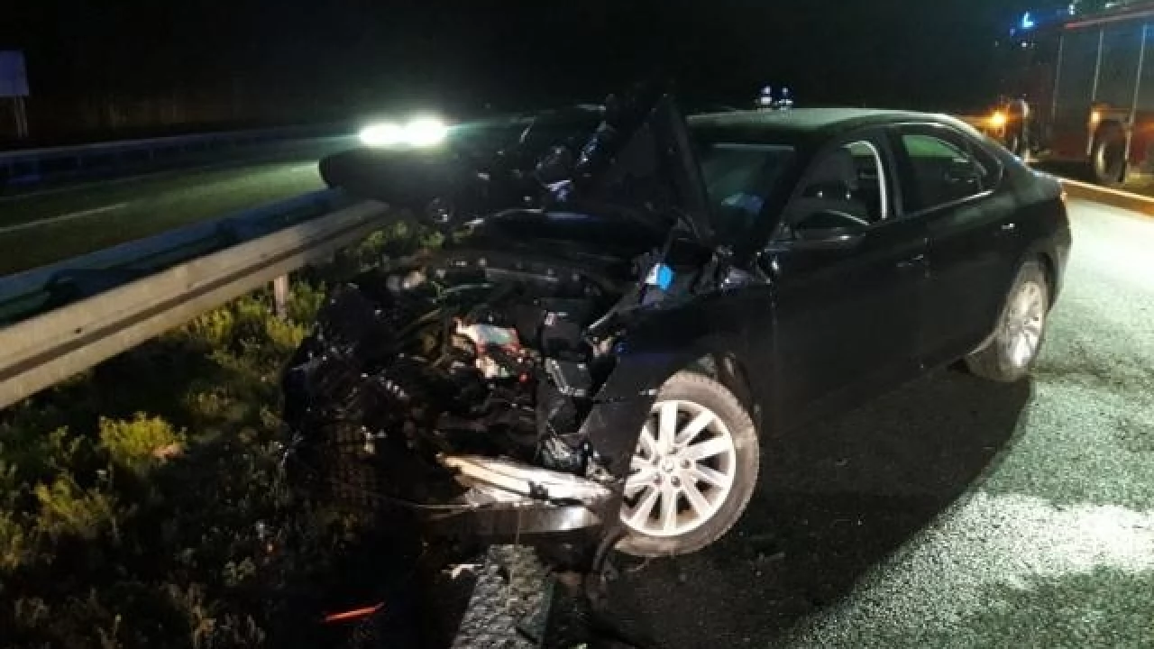 Wypadek z udziałem trzech aut na A1. Duże utrudnienia w ruchu