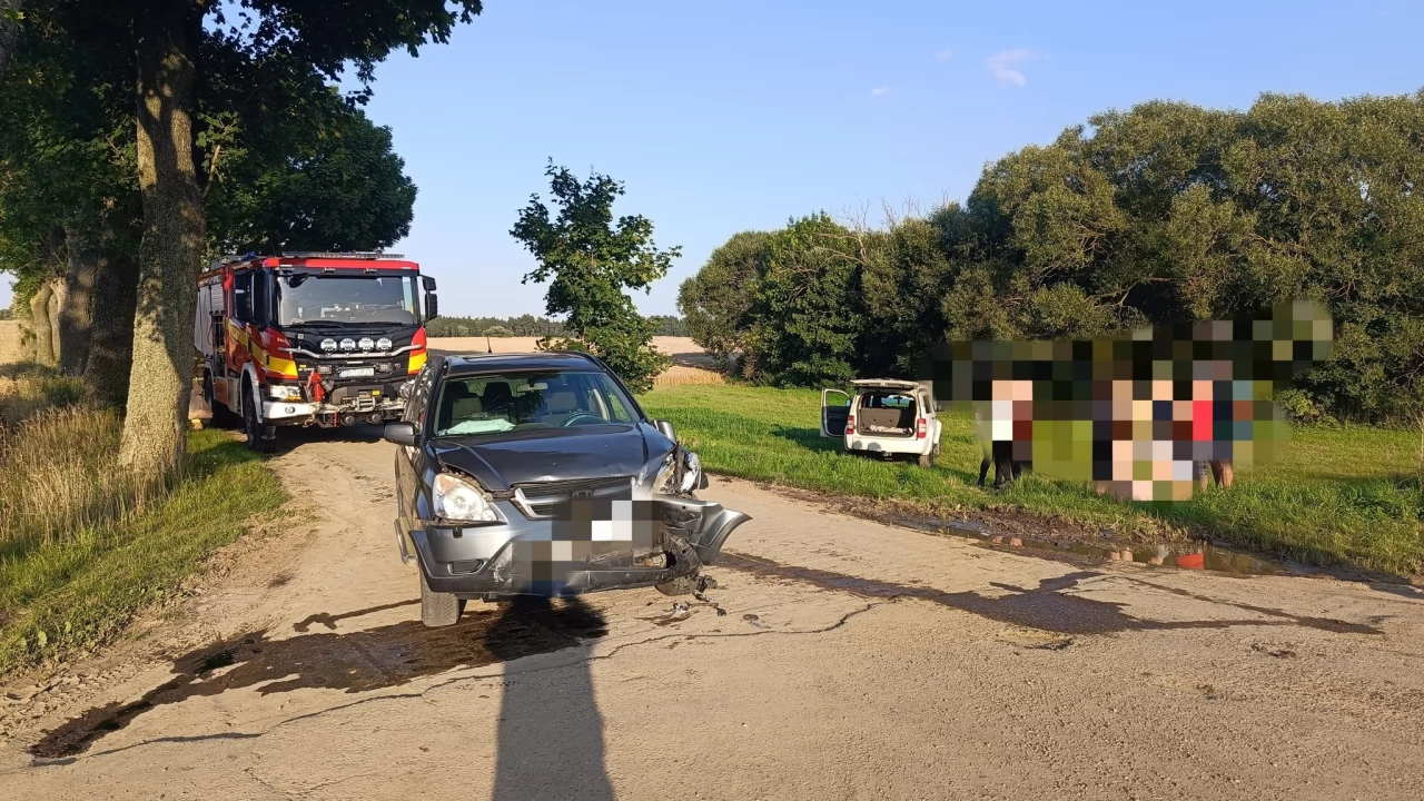 Wypadki w Damaszce i Czarlinie. Płonące auto w Ciepłem