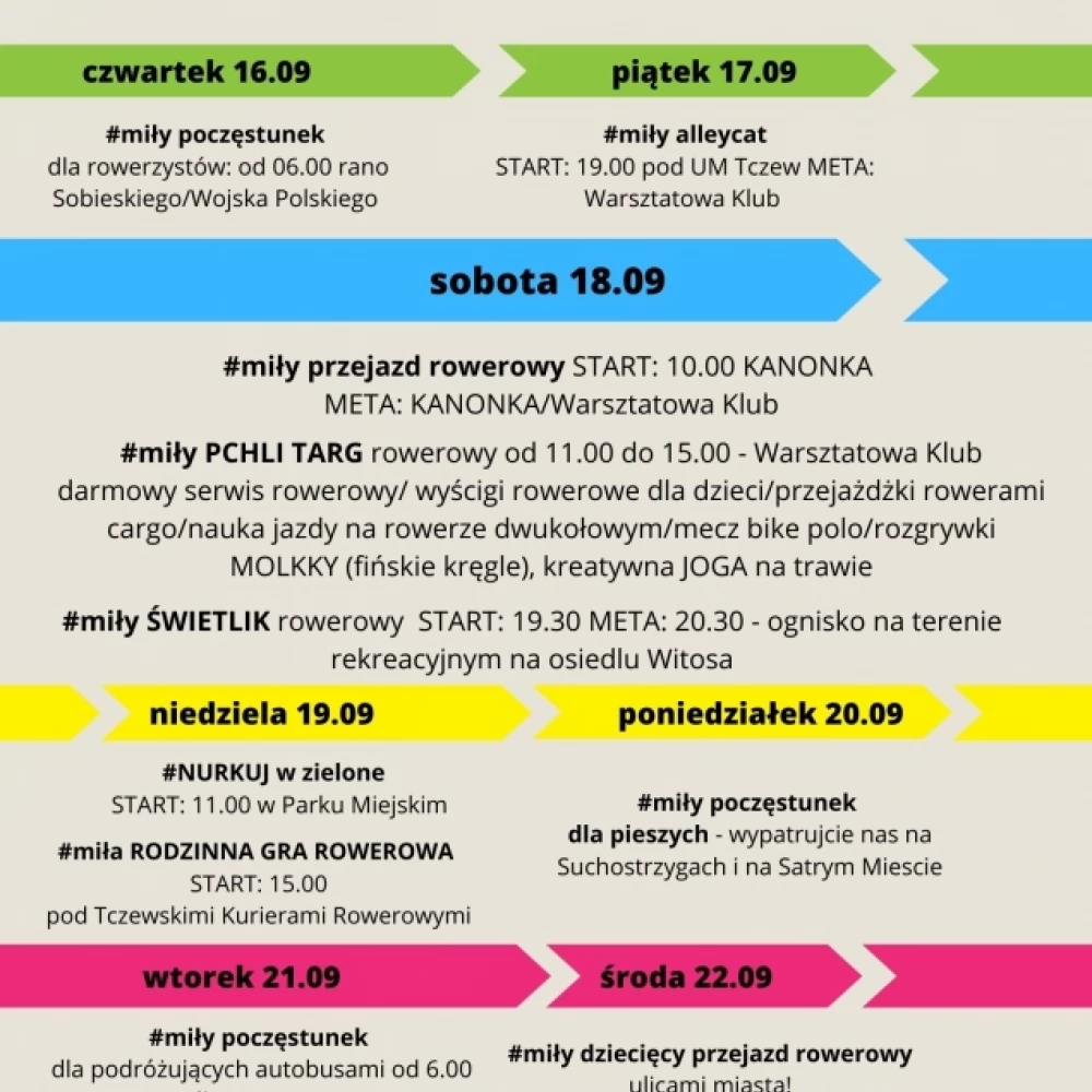 XIV miejski przejazd rowerowy MIŁO! Tydzień Mobilności Aktywnej