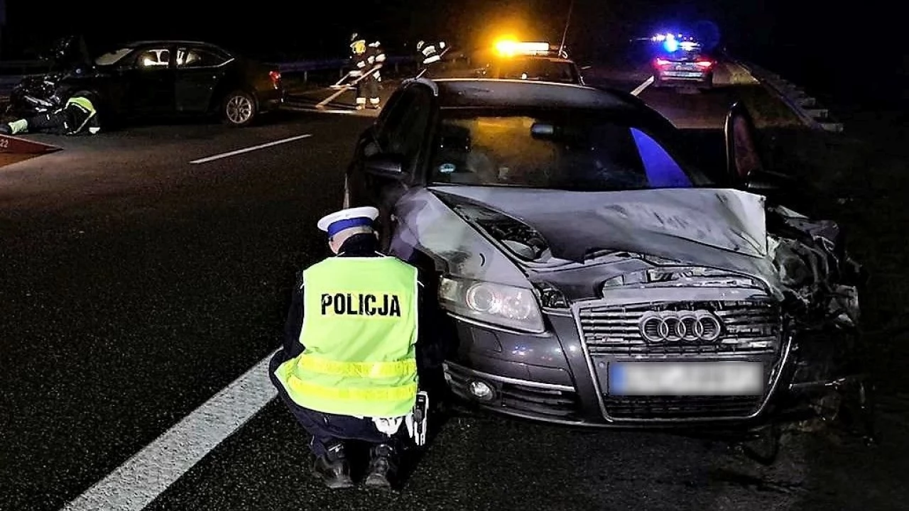 Zatrzymane prawo jazdy po sobotnim wypadku na A1