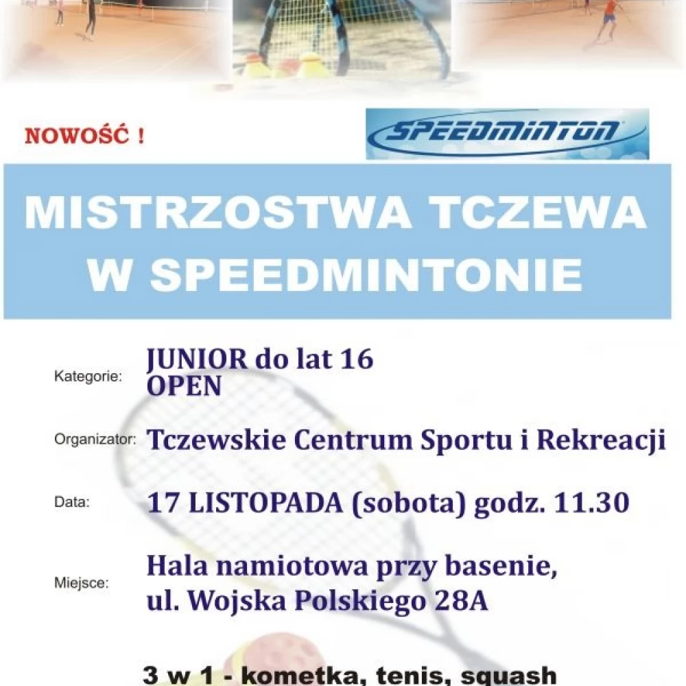 Zawody speedmintona: TCSiR zaprasza!