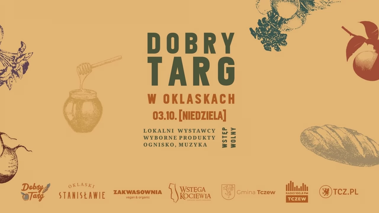 Zdrowe antidotum na jesień: jedzenie, muzyka, spotkanie - Jesienny Dobry Targ w Oklaskach!