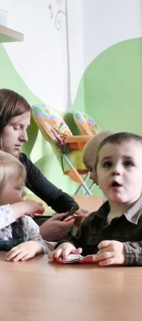 Na zdjęciu maluchy ze żłobka Melodica na osiedlu Bajkowym