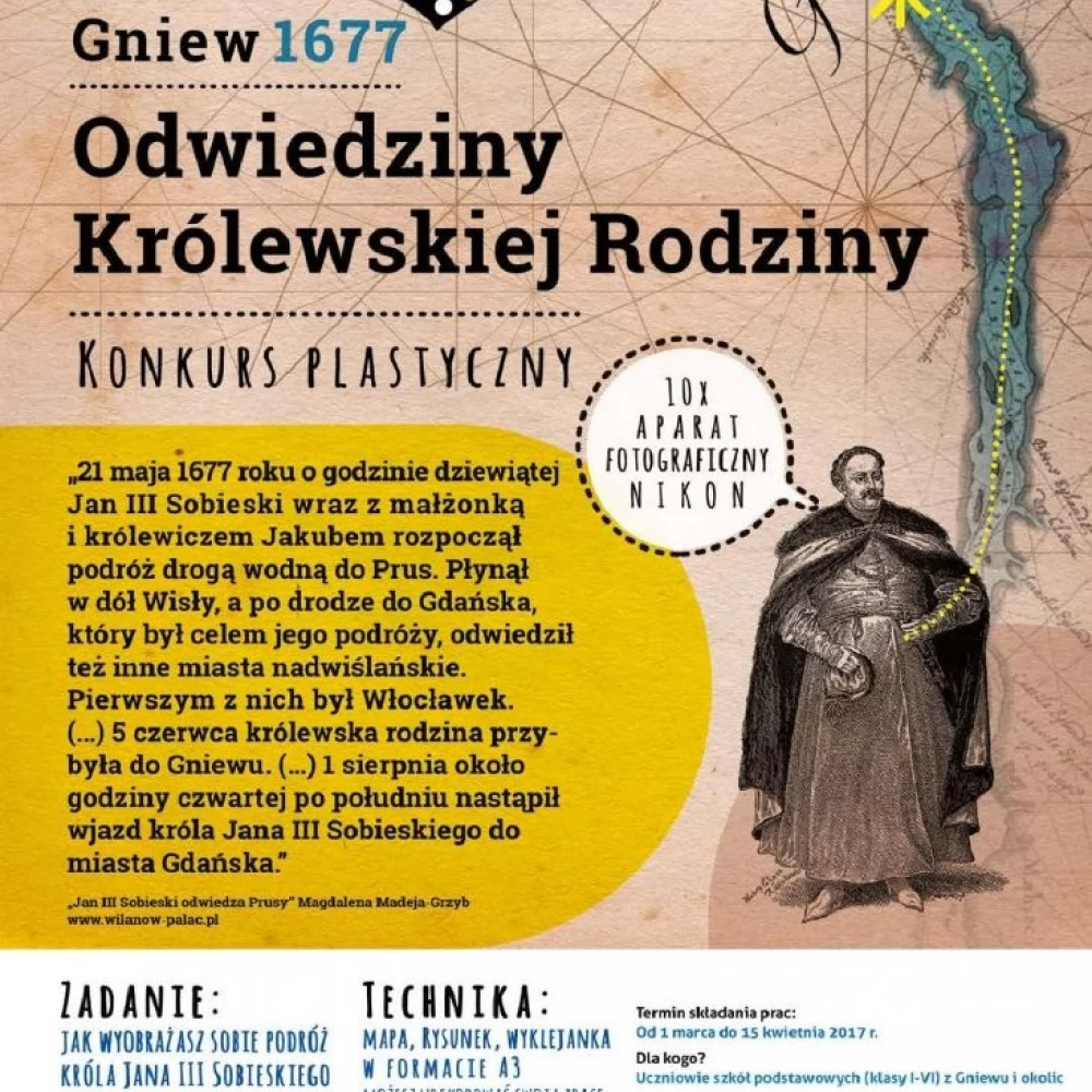 Zwiedzaj Gniew z królewską rodziną - rusza konkurs plastyczny