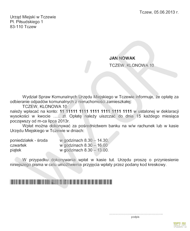 Tczew Opłaty Za śmieci Bez Prowizji W Banku Pko Sa I W Kasie