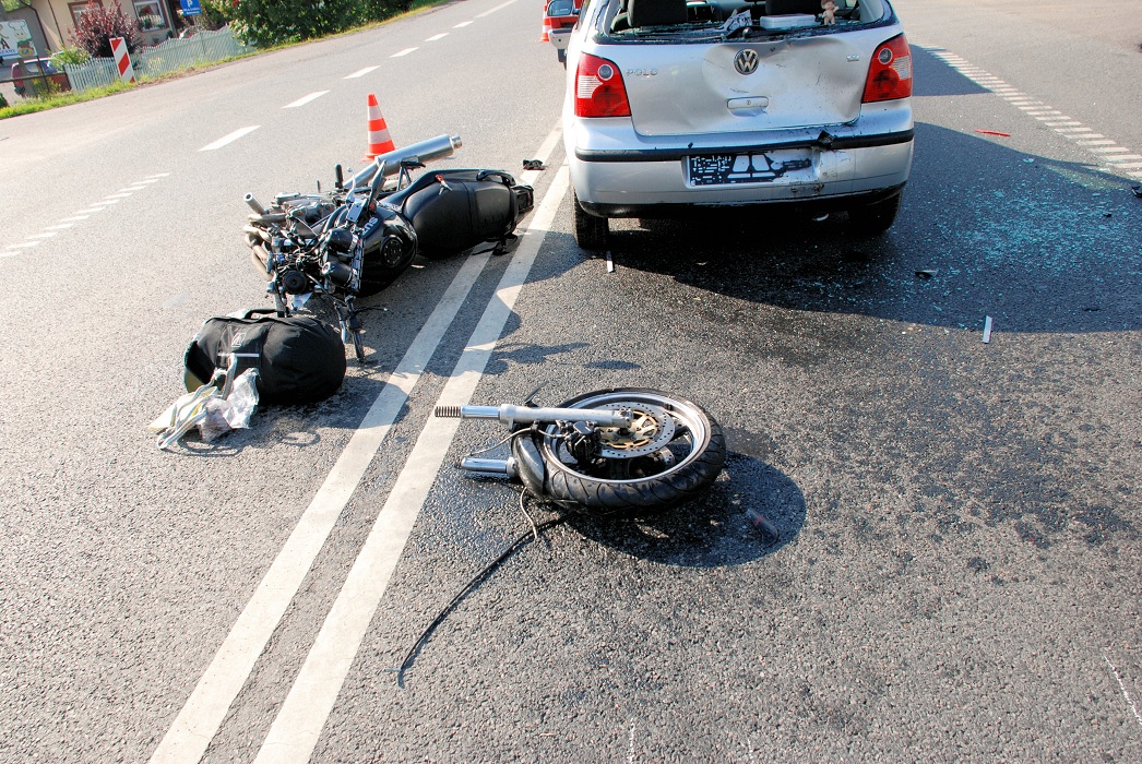 Tczew Wypadek drogowy z udziałem motocyklisty