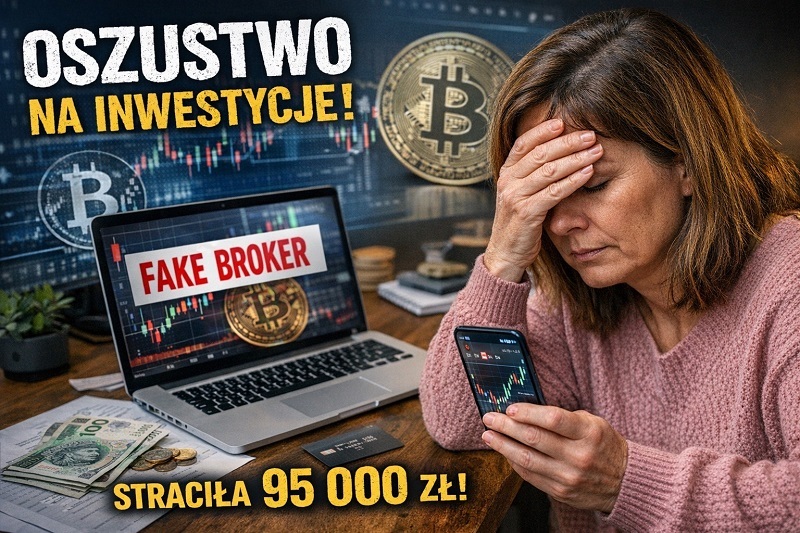 Obiecywał szybki zysk. Straciła 95 tysięcy złotych - Aktualności