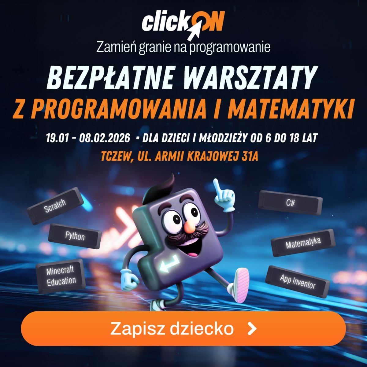 Bezpłatne warsztaty edukacyjne ClickOn z Gigantami Programowania - Aktualności