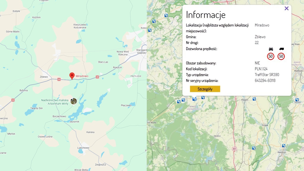 Nowy fotoradar na mapie Pomorza, tym razem w Miradowie - Aktualności